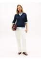Saco Azul De Punto Trenzado Con Cuello En V Tommy Hilfiger de Tommy Hilfiger