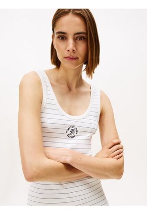 Vestido Multicolor De Corte Slim Con Diseño De Rayas Tommy Hilfiger