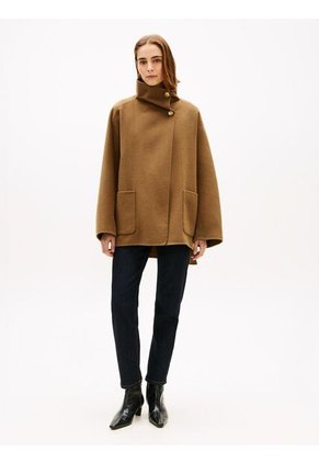 Chaqueta Café Oversize De De Mezcla De Lana Tommy Hilfiger