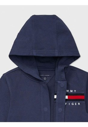 Saco Azul Con Capucha Y Cierre Niño Tommy Hilfiger