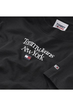 Camiseta Esencial De Vestir Tommy Jeans Mujer Negro Tommy Jeans