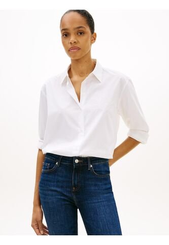 Camisa Blanca Con Diseño De Rayas Con Logo Gráfico Tommy Hilfiger Tommy Hilfiger