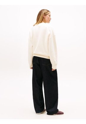 Saco Blanco De Felpa Con Cuello En V Tommy Hilfiger