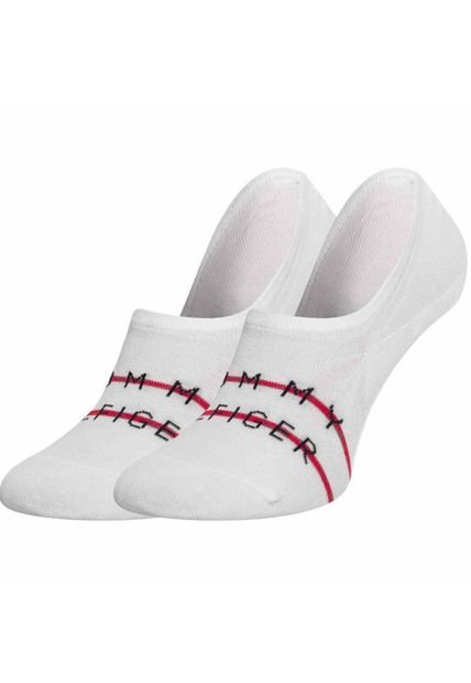 Pack Blanco De 2 Medias Invisibles Con Logo Tommy Hilfiger
