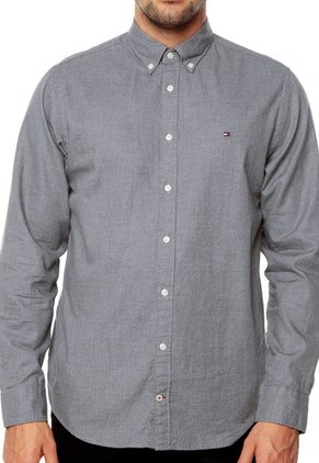 Camisa Gris-Negro Tommy Hilfiger
