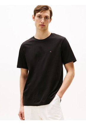 Camiseta Negra Essential De Corte Regular Tommy Hilfiger