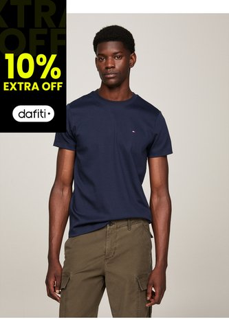 Camiseta Azul De Tejido Interlock Con Corte Slim Tommy Hilfiger Tommy Hilfiger