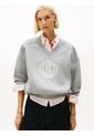 Saco Gris De Felpa Con Cuello En V Tommy Hilfiger de Tommy Hilfiger