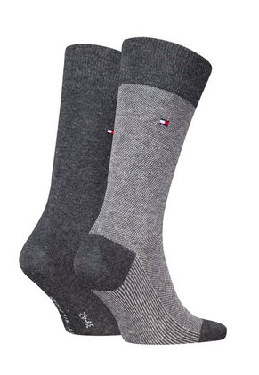 Pack Gris De 2 Medias Con Logo Tommy Hilfiger