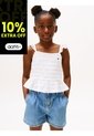 Top Blanco Texturizado Con Volantes Tommy Hilfiger de Tommy Hilfiger