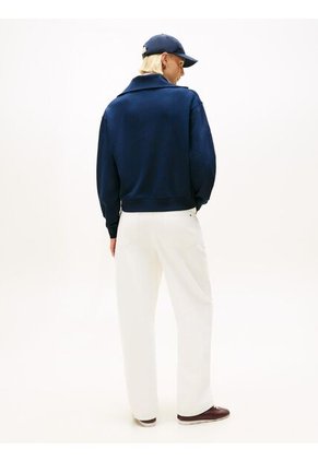 Saco Azul Con Cierre De Media Cremallera Con Logo Script Tommy Hilfiger