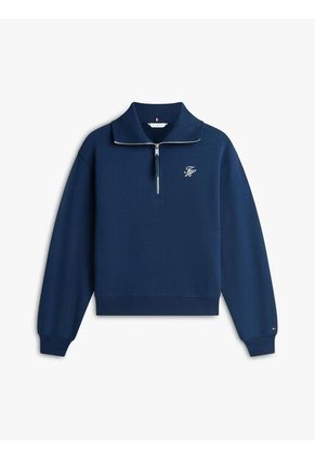 Saco Azul Con Cierre De Media Cremallera Con Logo Script Tommy Hilfiger