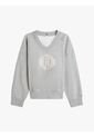 Saco Gris De Felpa Con Cuello En V Tommy Hilfiger de Tommy Hilfiger