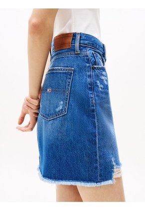 Minifalda Azul Denim Mom Desgastada Tommy Jeans