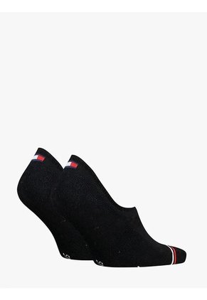 Pack Negro De Dos Pares De Medias Tobilleros Tommy Hilfiger