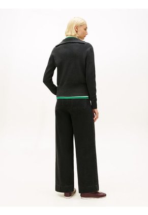 Saco Gris Con Logo Bordado Tommy Hilfiger