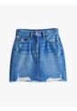 Minifalda Azul Denim Mom Desgastada Tommy Jeans de Tommy Hilfiger