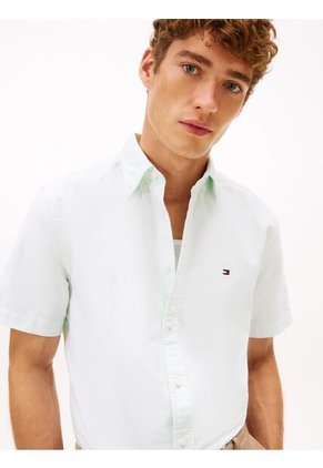 Camisa Verde Heritage De Manga Corta Tommy Hilfiger