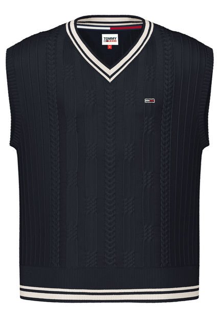 Chalecon Tipo Saco Hombre Azul Tommy Jeans