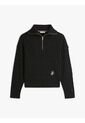 Saco Negro Con Cierre De Cremallera De 1/2 Con Tejido Cableado Tommy Hilfiger de Tommy Hilfiger