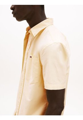 Camisa Amarilla Heritage De Manga Corta Tommy Hilfiger