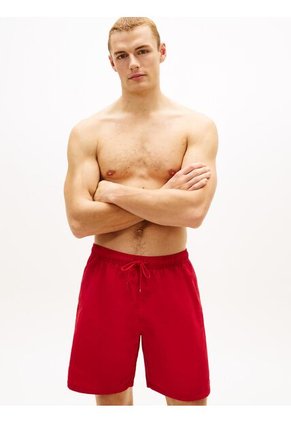 Traje Rojo De Baño Largo De Nailon Y Cordón Ajustable Tommy Hilfiger