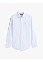 Camisa Celeste De Popelín De Corte Regular Tommy Hilfiger de Tommy Hilfiger