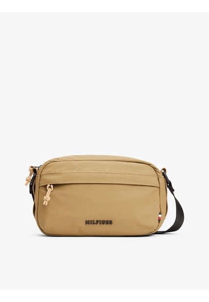 Bolso Beige Reporter Con Logo Texturizado Tommy Hilfiger