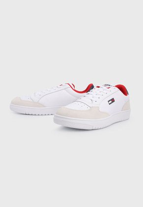 Tenis Lifestyle Blanco-Azul-Rojo Tommy Hilfiger Tommy Jeans City Textile Cupsole
