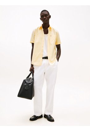 Camisa Amarilla Heritage De Manga Corta Tommy Hilfiger