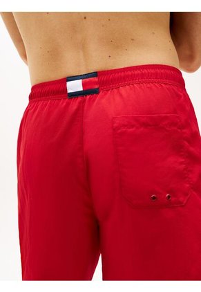 Traje Rojo De Baño Largo De Nailon Y Cordón Ajustable Tommy Hilfiger