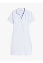 Vestido Celeste Tipo Polo Con Cuello En V Abierto Tommy Hilfiger de Tommy Hilfiger