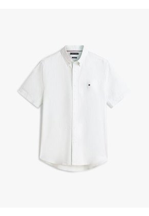 Camisa Verde Heritage De Manga Corta Tommy Hilfiger