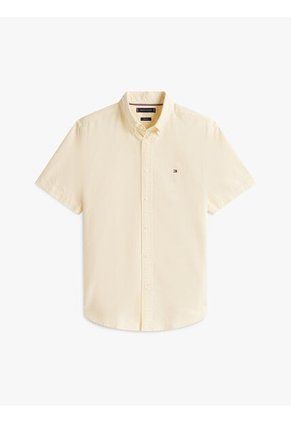Camisa Amarilla Heritage De Manga Corta Tommy Hilfiger