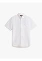Camisa Blanca De Popelín Flex Estampada De Corte Regular Tommy Hilfiger de Tommy Hilfiger