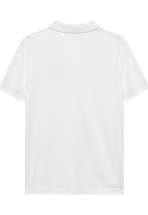 Polo Blanco Varsity Con Logo Gráfico Tommy Hilfiger