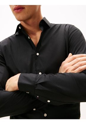 Camisa Negra Flex Solid Tommy Hilfiger