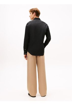 Camisa Negra Flex Solid Tommy Hilfiger