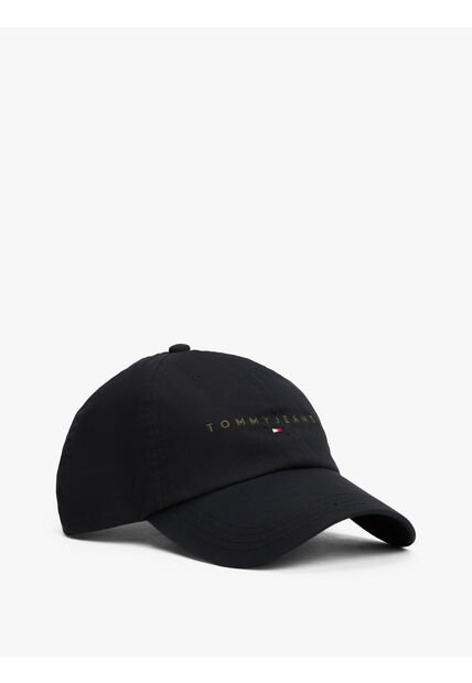 Gorra Negra De Béisbol Con Logo Bordado Tommy Hilfiger