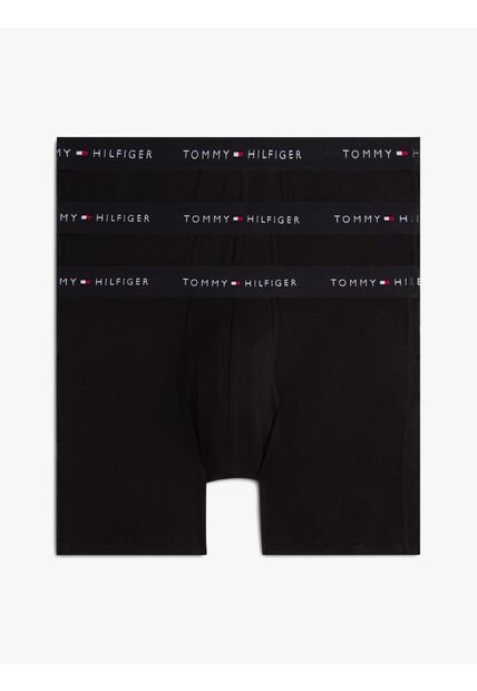 Pack Negro De 3 Calzoncillos Bóxer Essential Con Logo Tommy Hilfiger