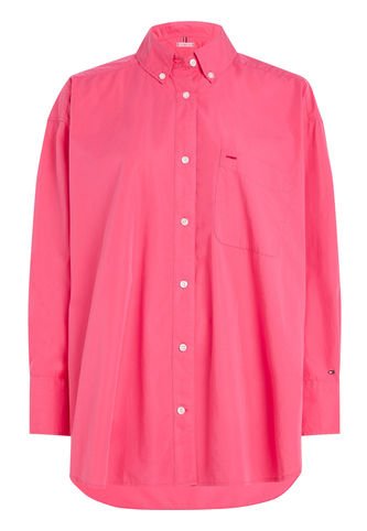 Camisa Oversize De Popelín Mujer Rosa Tommy Hilfiger Tommy Hilfiger