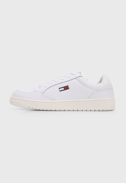Tenis Lifestyle Blanco-Azul-Rojo Tommy Hilfiger Tommy Jeans City Leather Cupsole