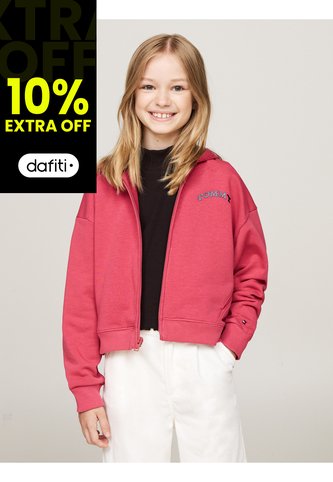 Buzo Rosa Niña Con Capota Y Logo En La Espalda Tommy Hilfiger Tommy Hilfiger