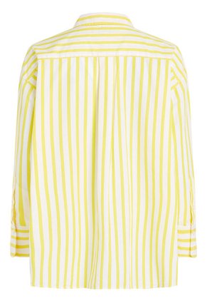 Camisa De Rayas Amarillas De Corte Ancho Tommy Hilfiger