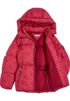 Chaqueta Acolchada Con Gorro New York Th Warm Mujer Rojo Tommy Hilfiger
