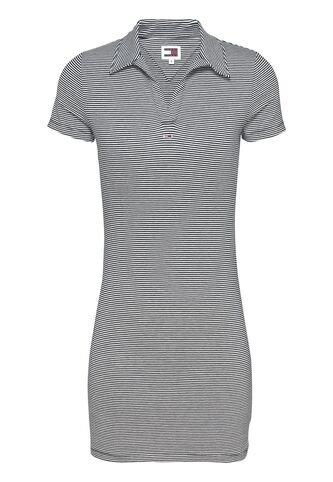 Vestido Azul Tipo Polo De Rayas Tommy Jeans Tommy Hilfiger