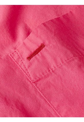 Camisa Oversize De Popelín Mujer Rosa Tommy Hilfiger