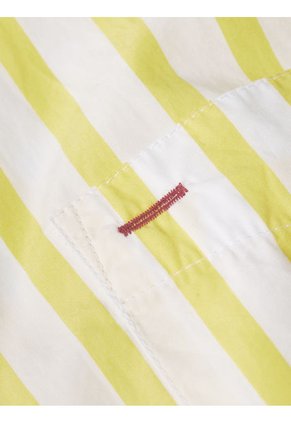 Camisa De Rayas Amarillas De Corte Ancho Tommy Hilfiger