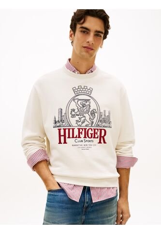 Buzo Blanco Heritage Amplio Con Escudo Bordado Tommy Hilfiger Tommy Hilfiger