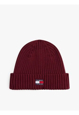Gorro Rojo Heritage De Punto Canal Con Logo Tommy Hilfiger Tommy Hilfiger